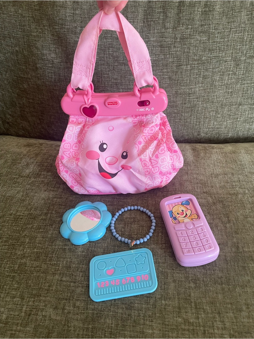 Fisher-Price Pink Play Purse with Phone & Toys